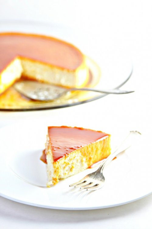 Flan de queso casero